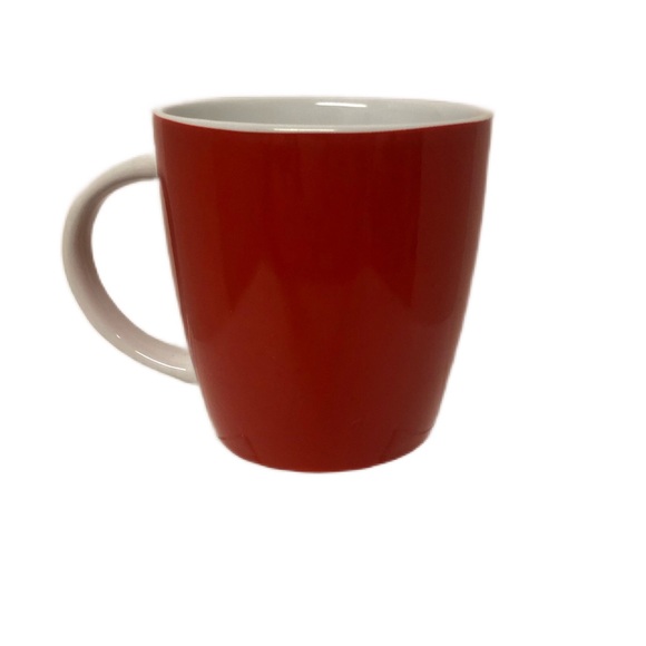 Starbucks Red w/ Green Mermaid Logo White Handle Coffee Tea 12 oz Mug Cup - Picture 3 of 6